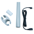 Light Post Extension, 30", P&C Bushing, Gray