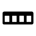 ADA Mount Standard 604B Grey 4 Window #2 Film 2.75" x 6-5/8" 100/pack