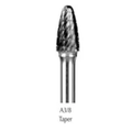 Buffalo Dental, 3/8" Taper (A3/8) Dual Cut Regular Carbide Bur w/ 1/4" Shank, 19130