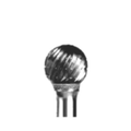 Buffalo Dental, 1/2" Ball (G1/2) Dual Cut Regular Carbide Bur w/ 1/4" Shank, 19360