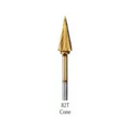 Buffalo Dental, Cone (82T) TNT-Coated Dual Cut Regular HP Carbide Bur, 82T-GOLD
