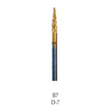 Buffalo Dental, B7, (D-7) TNT-Coated Diamond Cut Regular HP Carbide Bur, B7-GOLD