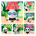Kids Stickers Panda Patient 100/Box