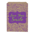 Kids Paper Bags Love Your Smile Brown 100/Box