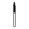 Microcopy, NeoDiamond Diamond Bur Friction Grip Fine 1512.8F, 25/Pack, ND15128F