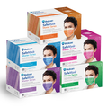 SafeMask Master Series Procedure Earloop Face Mask with SimPly Soft Technology, Level 1, 50/Box, Gorgia Sun (Orange Burst)