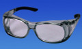 Versi Overshields Lightly Grey Frame w/Black Tips, Clear Lens