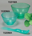 Set of Candeez Scented Flexible Bowls and Spatula (1 med, 1 large, 1 spatula), Lime, Green