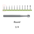Carbide Burs. FG-1/4 Round. 10 pcs.