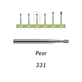 Carbide Burs. FG-331 Pear. Clinic Pack of 100 pcs/bag