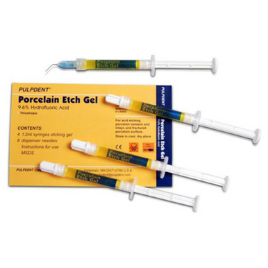 Porcelain Etch Gel Syringe Kit 4 x 1.2ml