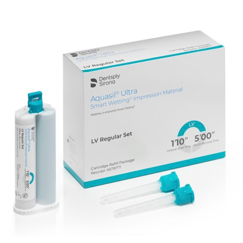 Aquasil Ultra Light Viscosity (LV) Regular Set with Tips, 50mL, 4/Pack