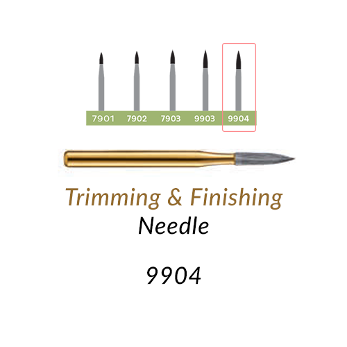 Carbide Burs. FG-9904 T&F 30-blades Needle. 10 pcs.