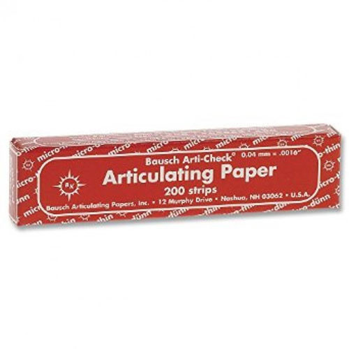 Bausch Arti-Check Micro-Thin .0016' (40 microns) RED Articulating Paper Strips