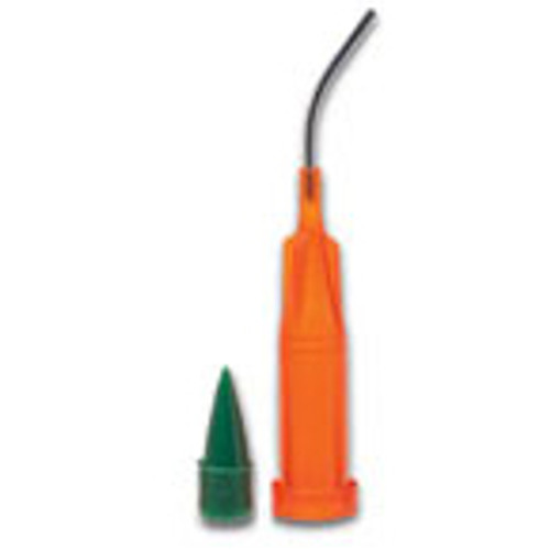 Accudose Tubes and Plugs - 20 Ga Needle Tubes, PhotoBloc Orange. Package of 100