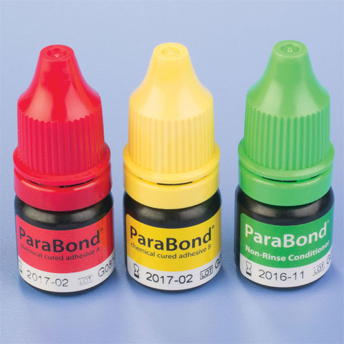 ParaBond Adhesive: 3 mL each A + B Adhesive and 3 mL Non-Rinse Conditioner