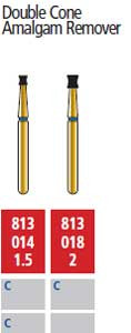 Alpen FG #813.018 Coarse Grit, Amalgam Remover Diamond Bur. Package of 5 Burs