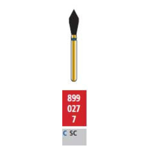 Alpen FG #889.027 Coarse Grit, Pointed Football Diamond Bur. Package of 5 Burs