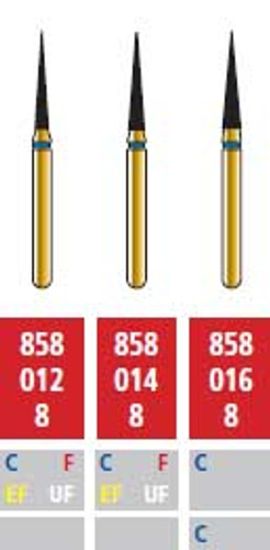 Alpen FG #858.016 Coarse Grit, Flame Shaped Diamond Bur. Package of 5 Burs