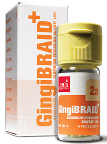 GingiBraid 0A #0 fine braided yarn retraction cord with aluminum sulfate, 72'