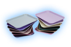 DUX Dental Set-up Tray Flat Size B (Ritter) - Gray, Plastic 13-3/8' x 9-5/8' x