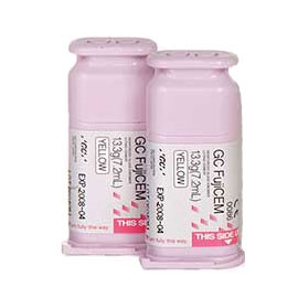 GC FujiCEM Yellow EXPORT PACKAGE, 2x 7.2ml Automix Compatible Cartridges. Resin