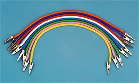 Super White plastic chain with nickel plated clips, package of 3 bib holders