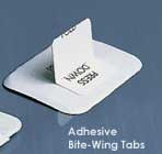 House Brand Bite Wing Tabs, Adhesive. Box of 500