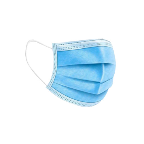 House Brand Non-Medical Ear-loop Face Mask, Single Box, 50/Bx. Pleated, Blue