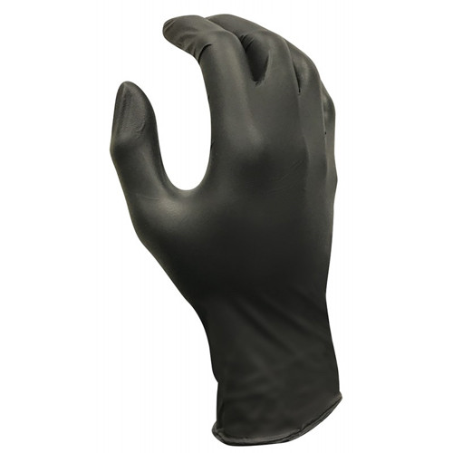 House Brand Nitrile Exam Gloves: X-LARGE Black - Powder-Free 100/Bx