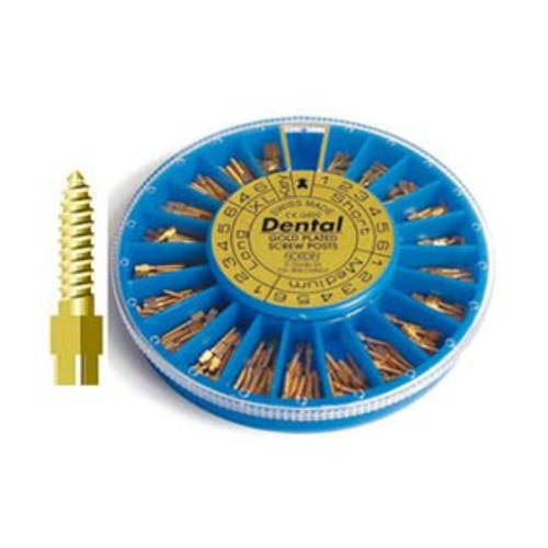 House Brand Gold plated steel post kit, containing 240 assorted length posts, 1