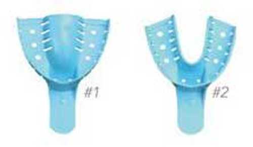 House Brand #1 Large Upper Full-Arch Perforated Blue Disposable Impression