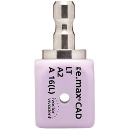 IPS e.max CAD CEREC Ivoclar LT Block, Shade A2 Size A16(L) 5/Pk.
