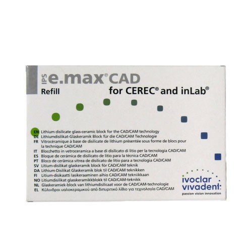 IPS e.max CAD for cerec LT Block, Shade BL3 Size C14 5/Pk