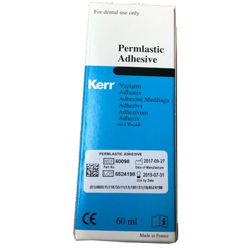 Permlastic Adhesive (Rubber) EXPORT PACKAGE, 2 oz (60 ml) bottle.