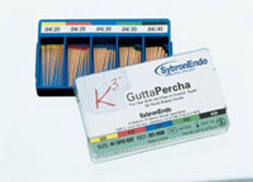 K3 Gutta Percha #30, .06 Taper Gutta Percha Points, 50/Pk