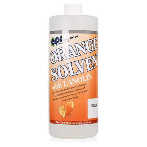 EPR Orange Solvent, 32 oz. Bottle. With lanolin. To remove zinc oxide-eugenol