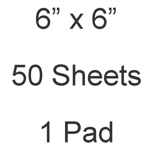 EPR 6' x 6' Poly Coated Mixing Pad, 50 Sheets/Pad