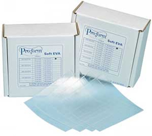 ProForm .120 Soft EVA Tray Material 5' x 5' 25/Pk. Soft, clear, easily formed