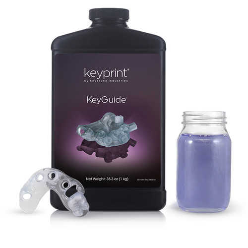 KeyGuide Biocompatible 3D Printing Resin, Clear 1kg Bottle, Stiff KeyGuide Biocompatible 3D Printing Resin, Clear 1kg Bottle, Stiff