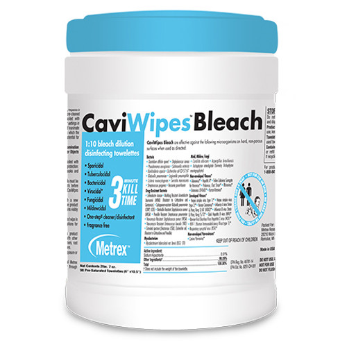 CaviWipes Bleach Towelettes (6' x 10.5') 90/Can