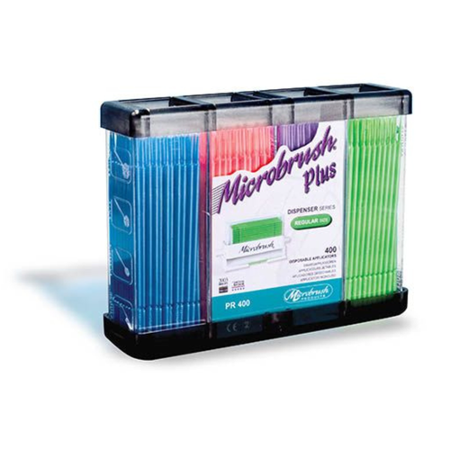 Microbrush Plus Micro-Applicators, Regular, Blue, 400/Pk