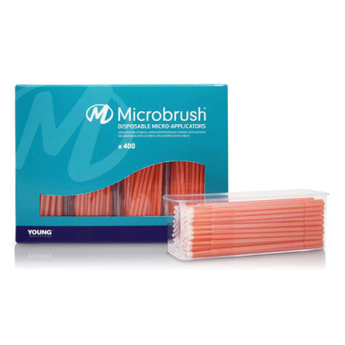 Microbrush Plus Micro-Applicators, Regular, Peach, 400/Pk