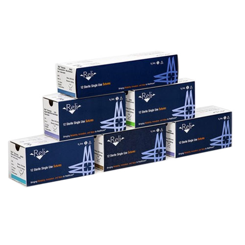 Reli 6/0, 18' Polypropylene Sutures with PC-34 PPT reverse-cutting 16mm needle