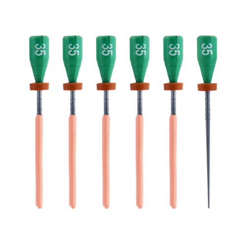 One File G Plastic Carrier Obturators, 5 x #35 (Green) Obturators + 1 verifier