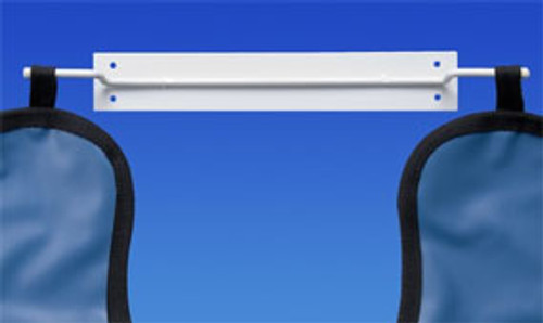 Palmero X-Ray Apron Hanger 15' x 2'. White-coated steel hanger for use with our