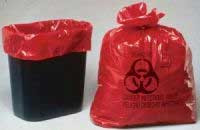 Palmero 10 gallon Infectious Waste Bags with Biohazard Waste Symbol, Box of 100