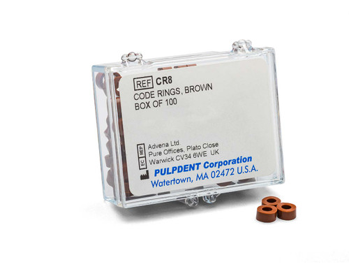 Pulpdent Brown Silicone Color Code Instrument Rings 100/Bx. Will withstand all