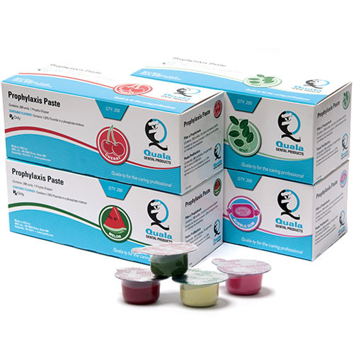 Quala Medium grit, Bubble Gum flavored Prophy Paste with 1.23% Fluoride