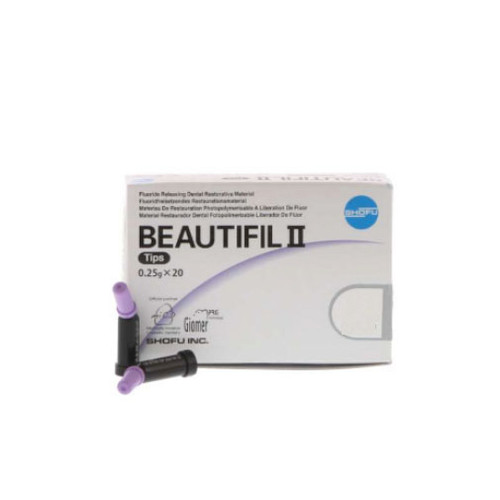 Beautifil II INCISAL Compules, 20 - 0.25 Gm. Compule Tips. Nano-Hybrid